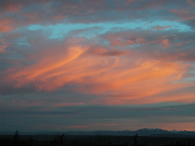 Red morning cloud