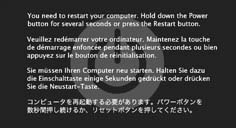 Mac OS X's kernel panic screen