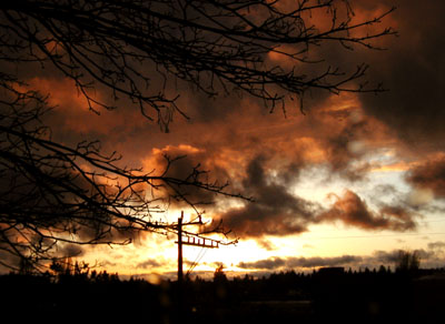 Snowstorm blowing into Seattle